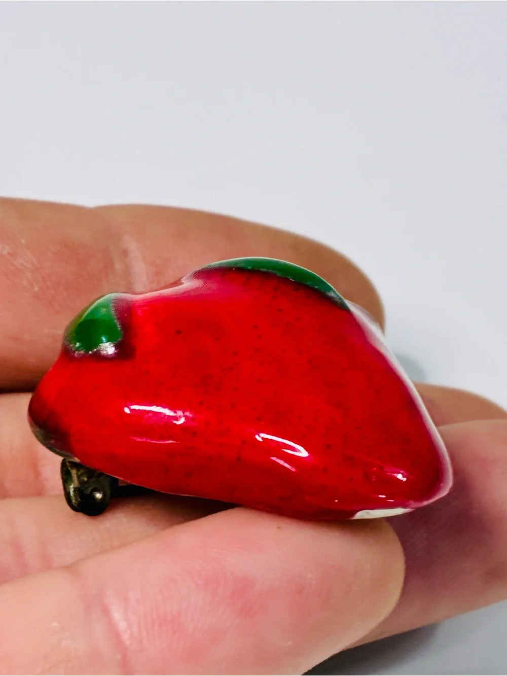 Red and Green Strawberry Brooch Pin - Women Jewelry Brooches